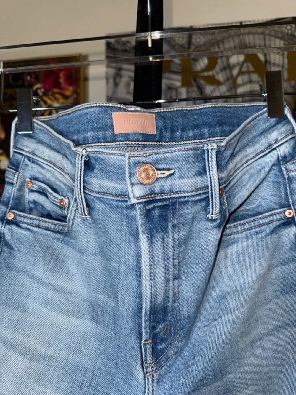 MOTHER The Outsider Sneak Jeans Full Moon Wash Mid Rise Bootcut Size 26 New NWOT